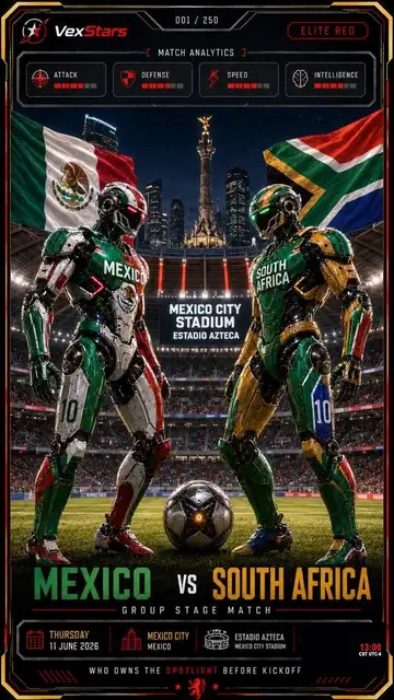 Mexico vs South Africa VexStars card