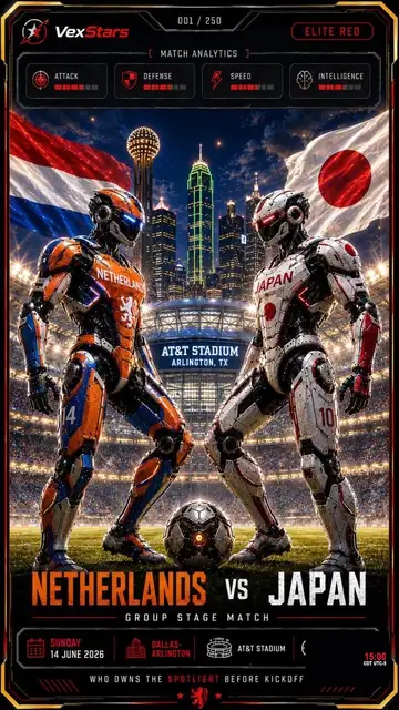 Netherlands vs Japan VexStars card