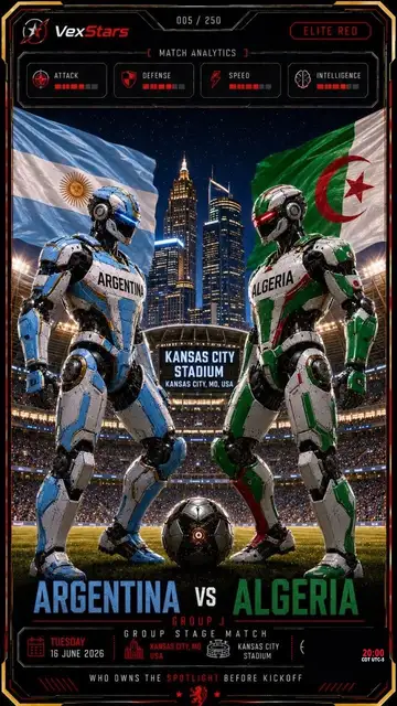 Argentina vs Algeria VexStars card
